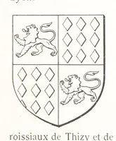 Picture 70 of 87 from Beaujolais-Forez-Dombes. Thizy et les environs. Armorial et notes généalogiques. Ouvrage orné de 380 gravures et rédigé d'après les notes éparses laissées par Étienne Mulsant, etc (1899), leaf 44