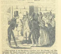 An illustration from The post-humorous notes of the Pickwickian Club. Edited by “Bos”. Illustrated with ... engravings (1837)