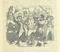 An illustration from The post-humorous notes of the Pickwickian Club. Edited by “Bos”. Illustrated with ... engravings (1837)