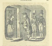An illustration from The post-humorous notes of the Pickwickian Club. Edited by “Bos”. Illustrated with ... engravings (1837)