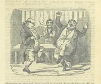 An illustration from The post-humorous notes of the Pickwickian Club. Edited by “Bos”. Illustrated with ... engravings (1837)