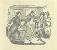 An illustration from The post-humorous notes of the Pickwickian Club. Edited by “Bos”. Illustrated with ... engravings (1837)