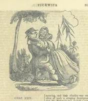 An illustration from The post-humorous notes of the Pickwickian Club. Edited by “Bos”. Illustrated with ... engravings (1837)
