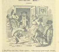 An illustration from The post-humorous notes of the Pickwickian Club. Edited by “Bos”. Illustrated with ... engravings (1837)