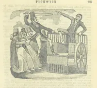 An illustration from The post-humorous notes of the Pickwickian Club. Edited by “Bos”. Illustrated with ... engravings (1837)