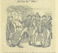 An illustration from The post-humorous notes of the Pickwickian Club. Edited by “Bos”. Illustrated with ... engravings (1837)