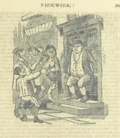 An illustration from The post-humorous notes of the Pickwickian Club. Edited by “Bos”. Illustrated with ... engravings (1837)