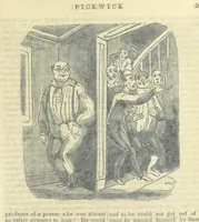 An illustration from The post-humorous notes of the Pickwickian Club. Edited by “Bos”. Illustrated with ... engravings (1837)