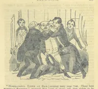 An illustration from The post-humorous notes of the Pickwickian Club. Edited by “Bos”. Illustrated with ... engravings (1837)