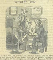 An illustration from The post-humorous notes of the Pickwickian Club. Edited by “Bos”. Illustrated with ... engravings (1837)