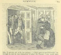 An illustration from The post-humorous notes of the Pickwickian Club. Edited by “Bos”. Illustrated with ... engravings (1837)
