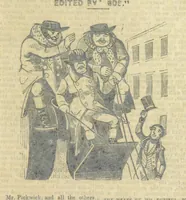 An illustration from The post-humorous notes of the Pickwickian Club. Edited by “Bos”. Illustrated with ... engravings (1837)