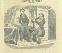 An illustration from The post-humorous notes of the Pickwickian Club. Edited by “Bos”. Illustrated with ... engravings (1837)