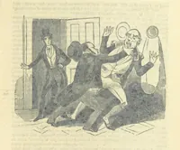 An illustration from The post-humorous notes of the Pickwickian Club. Edited by “Bos”. Illustrated with ... engravings (1837)