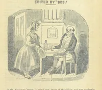 An illustration from The post-humorous notes of the Pickwickian Club. Edited by “Bos”. Illustrated with ... engravings (1837)
