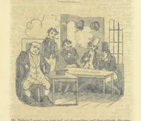 An illustration from The post-humorous notes of the Pickwickian Club. Edited by “Bos”. Illustrated with ... engravings (1837)