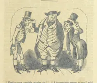 An illustration from The post-humorous notes of the Pickwickian Club. Edited by “Bos”. Illustrated with ... engravings (1837)