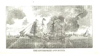 An illustration from The Naval Monument, containing official and other accounts of all the battles fought between the navies of the United States and Great Britain during the late war; and an account of the war with Algiers. With twenty-five engravings, to which is annexed a naval register of the United States ... brought down to ... 1836 (1836)