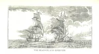 An illustration from The Naval Monument, containing official and other accounts of all the battles fought between the navies of the United States and Great Britain during the late war; and an account of the war with Algiers. With twenty-five engravings, to which is annexed a naval register of the United States ... brought down to ... 1836 (1836)