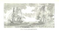 An illustration from The Naval Monument, containing official and other accounts of all the battles fought between the navies of the United States and Great Britain during the late war; and an account of the war with Algiers. With twenty-five engravings, to which is annexed a naval register of the United States ... brought down to ... 1836 (1836)