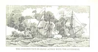 An illustration from The Naval Monument, containing official and other accounts of all the battles fought between the navies of the United States and Great Britain during the late war; and an account of the war with Algiers. With twenty-five engravings, to which is annexed a naval register of the United States ... brought down to ... 1836 (1836)