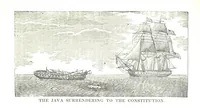 An illustration from The Naval Monument, containing official and other accounts of all the battles fought between the navies of the United States and Great Britain during the late war; and an account of the war with Algiers. With twenty-five engravings, to which is annexed a naval register of the United States ... brought down to ... 1836 (1836)