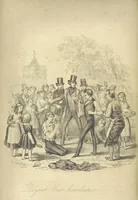 An illustration from Rowland Bradshaw, his Struggles and Adventures on the Way to Fame. By the author of “Raby Rattler” [i.e. Thomas Hall]. With twenty-eight illustrations on steel by S. P. Fletcher (1848)
