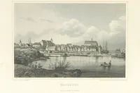 An illustration from Die Mainufer und ihre nächsten Umgebungen ... Mit 54 Stahlstichen, nach Originalzeichnungen von Fritz Bamberger. Nebst einer Stromkarte vom Main (1844)