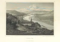 An illustration from Die Mainufer und ihre nächsten Umgebungen ... Mit 54 Stahlstichen, nach Originalzeichnungen von Fritz Bamberger. Nebst einer Stromkarte vom Main (1844)