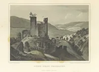 An illustration from Die Mainufer und ihre nächsten Umgebungen ... Mit 54 Stahlstichen, nach Originalzeichnungen von Fritz Bamberger. Nebst einer Stromkarte vom Main (1844)