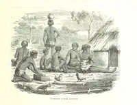 An illustration from Voyage aux grands lacs de l'Afrique Orientale ... Ouvrage traduit ... par Mme H. Loreau, et illustré de 37 vignettes (1862)