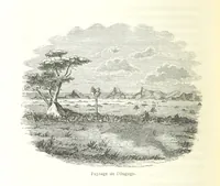 An illustration from Voyage aux grands lacs de l'Afrique Orientale ... Ouvrage traduit ... par Mme H. Loreau, et illustré de 37 vignettes (1862)