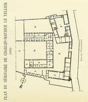 An illustration from Histoire du Collège des Bons-Enfants de l'Université de Reims depuis son origine jusqu'à ses récentes transformations ... Édition ornée de plans, gravures et vignettes, etc (1885)