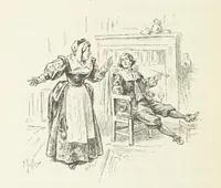 An illustration from Cherry & Violet, a tale of the Great Plague. By the author of “Mary Powell” [i.e. Anne Manning] (1897)