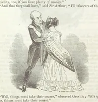 Picture 33 of 59 from The Sisters; or, the Fatal marriages ... Illustrated with fifty-eight engravings by Kenny Meadows and Alfred Crowquill: a portrait of the author: and twenty-two etchings on steel, by Onwhyn. Second edition, with additions (1851), leaf 128