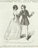 An illustration from The Sisters; or, the Fatal marriages ... Illustrated with fifty-eight engravings by Kenny Meadows and Alfred Crowquill: a portrait of the author: and twenty-two etchings on steel, by Onwhyn. Second edition, with additions (1851)