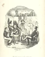 An illustration from Sylvester Sound, the Somnambulist. (Illustrated by Onwhyn.) [With a portrait of the author (1844)