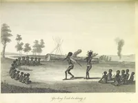 An illustration from An Account of the English Colony in New South Wales ... To which are added, some particulars of New Zealand; compiled ... from the MSS. of Lieutenant-Governor King ... Illustrated by engravings (1804)
