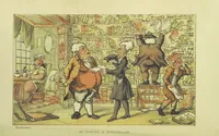 An illustration from Doctor Syntax's Three Tours: in search of the picturesque, consolation, and a wife ... The original edition, complete and unabridged, with the life and adventures of the author ... by John Camden Hotten. Eighty full page illustrations drawn and coloured after the originals by T. Rowlandson (1868)
