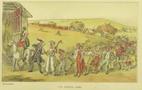 Picture 65 of 79 from Doctor Syntax's Three Tours: in search of the picturesque, consolation, and a wife ... The original edition, complete and unabridged, with the life and adventures of the author ... by John Camden Hotten. Eighty full page illustrations drawn and coloured after the originals by T. Rowlandson (1868), leaf 480