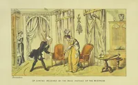 An illustration from Doctor Syntax's Three Tours: in search of the picturesque, consolation, and a wife ... The original edition, complete and unabridged, with the life and adventures of the author ... by John Camden Hotten. Eighty full page illustrations drawn and coloured after the originals by T. Rowlandson (1868)