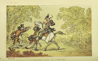 An illustration from Doctor Syntax's Three Tours: in search of the picturesque, consolation, and a wife ... The original edition, complete and unabridged, with the life and adventures of the author ... by John Camden Hotten. Eighty full page illustrations drawn and coloured after the originals by T. Rowlandson (1868)