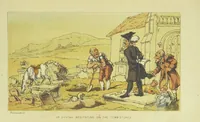 An illustration from Doctor Syntax's Three Tours: in search of the picturesque, consolation, and a wife ... The original edition, complete and unabridged, with the life and adventures of the author ... by John Camden Hotten. Eighty full page illustrations drawn and coloured after the originals by T. Rowlandson (1868)