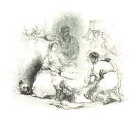 An illustration from Poems ... With a biographical and critical introduction by the Rev. Thomas Dale, and seventy-five illustrations, engraved by J. Orrin Smith, from drawings by John Gilbert (1841)