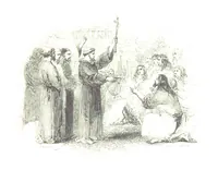 An illustration from Poems ... With a biographical and critical introduction by the Rev. Thomas Dale, and seventy-five illustrations, engraved by J. Orrin Smith, from drawings by John Gilbert (1841)