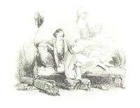 An illustration from Poems ... With a biographical and critical introduction by the Rev. Thomas Dale, and seventy-five illustrations, engraved by J. Orrin Smith, from drawings by John Gilbert (1841)
