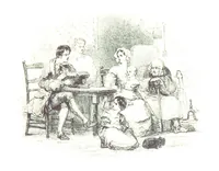 An illustration from Poems ... With a biographical and critical introduction by the Rev. Thomas Dale, and seventy-five illustrations, engraved by J. Orrin Smith, from drawings by John Gilbert (1841)
