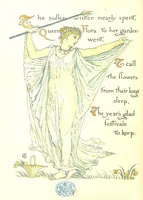 An illustration from Flora's Feast. A masque of flowers, penned & pictured by Walter Crane (1889)