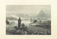 An illustration from The American in Europe: being “guesses” and “calculations” on men and manners; made during a tour through the most important portions of Europe. [With plates (1850)