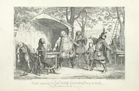 An illustration from The Life of Sir John Falstaff. Illustrated by G. Cruikshank. With a biography of the knight from authentic sources by Robert B. Brough (1858)